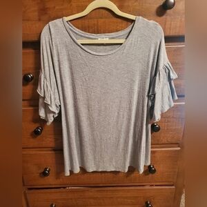 Dottie Gray Bell Sleeve Shirt.  Size 1X